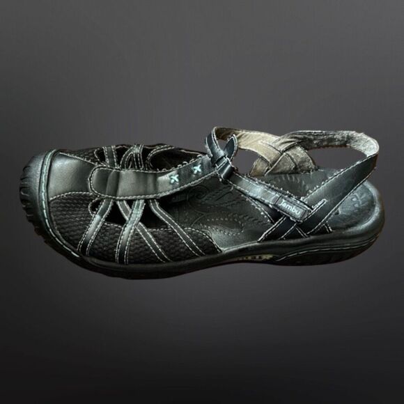 Jambu Cherry Sandals Leather Eco-Friendly Comfort Black Hiking Walking 8.5 - Picture 4 of 6